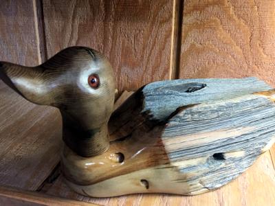 Fence Post Duck Unpolished Head/Polished Chest and Unfinished Tail