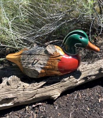 Fence Post Duck: Yellow Beak/Green Head/Red Chest